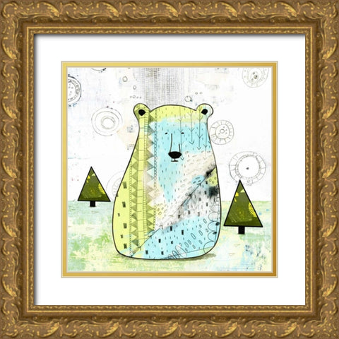 Bear I Gold Ornate Wood Framed Art Print with Double Matting by Ogren, Sarah