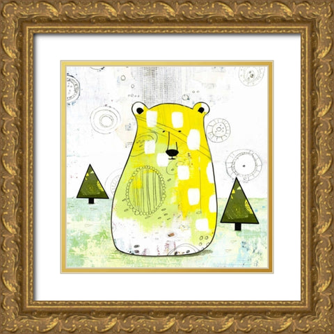 Bear III Gold Ornate Wood Framed Art Print with Double Matting by Ogren, Sarah