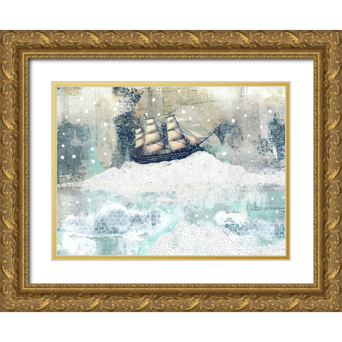 Ship Gold Ornate Wood Framed Art Print with Double Matting by Ogren, Sarah
