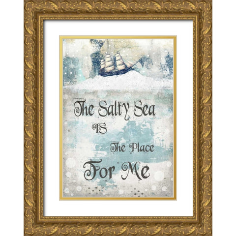 The Salty Sea Gold Ornate Wood Framed Art Print with Double Matting by Ogren, Sarah