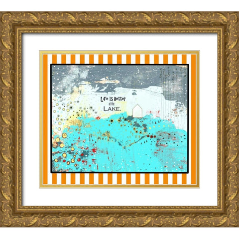 Life at the Lake Gold Ornate Wood Framed Art Print with Double Matting by Ogren, Sarah