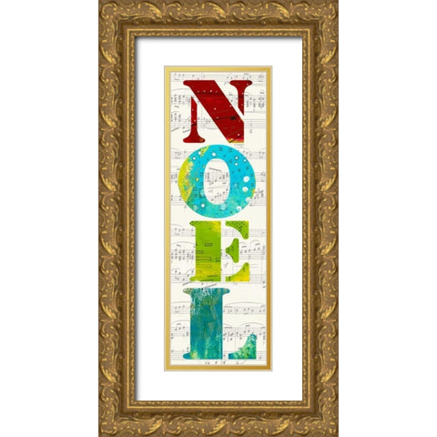 Noel Gold Ornate Wood Framed Art Print with Double Matting by Ogren, Sarah