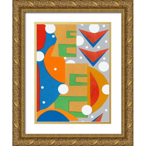 Moad Abstract III Gold Ornate Wood Framed Art Print with Double Matting by Ogren, Sarah