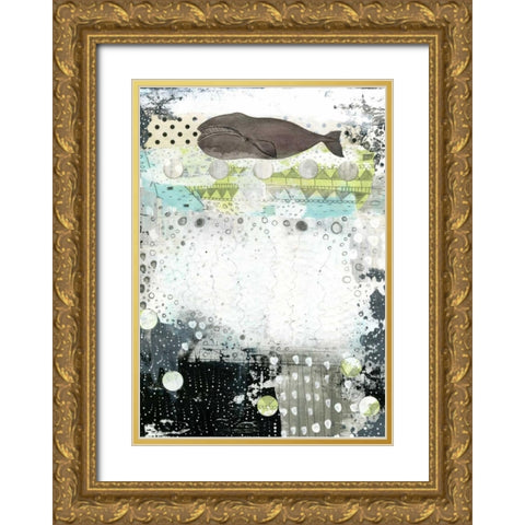 The Great Bowhead Whale Gold Ornate Wood Framed Art Print with Double Matting by Ogren, Sarah