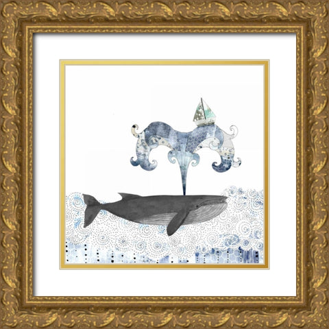 Hold On Gold Ornate Wood Framed Art Print with Double Matting by Ogren, Sarah