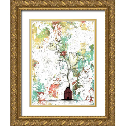 I Had the Best Idea Today Gold Ornate Wood Framed Art Print with Double Matting by Ogren, Sarah