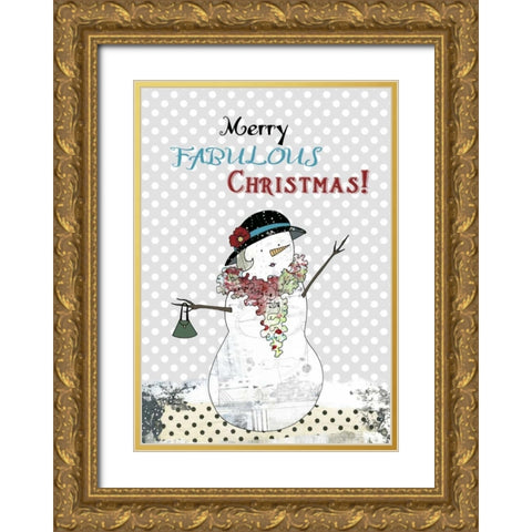 Fabulous Snow Lady Gold Ornate Wood Framed Art Print with Double Matting by Ogren, Sarah