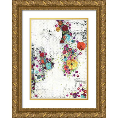 Floral I Gold Ornate Wood Framed Art Print with Double Matting by Ogren, Sarah