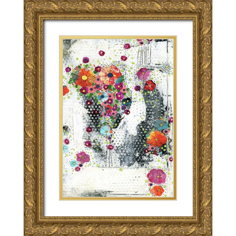 Floral II Gold Ornate Wood Framed Art Print with Double Matting by Ogren, Sarah