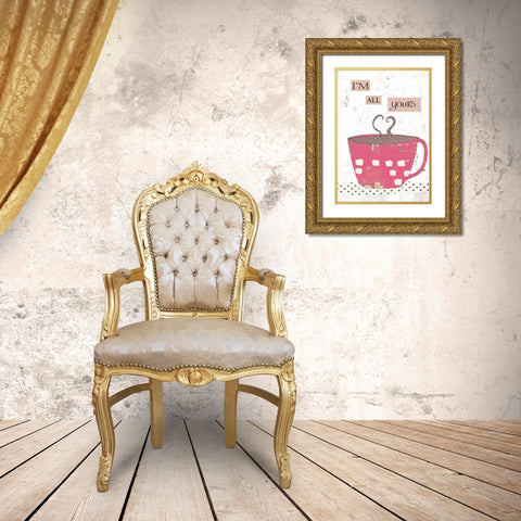 Slutty Valentine Coffee III Gold Ornate Wood Framed Art Print with Double Matting by Ogren, Sarah