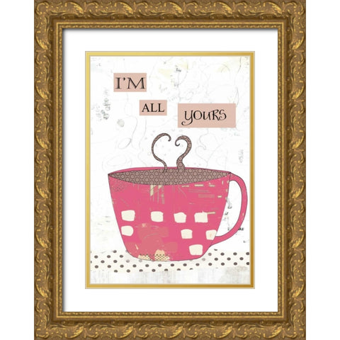 Slutty Valentine Coffee III Gold Ornate Wood Framed Art Print with Double Matting by Ogren, Sarah