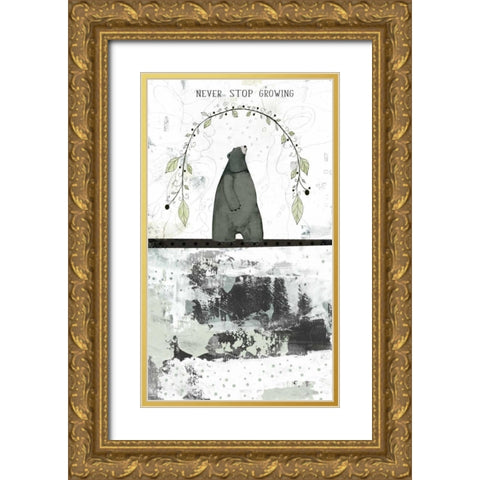 Never Stop Growing Gold Ornate Wood Framed Art Print with Double Matting by Ogren, Sarah