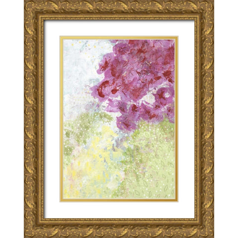 Floral Abstract Gold Ornate Wood Framed Art Print with Double Matting by Ogren, Sarah