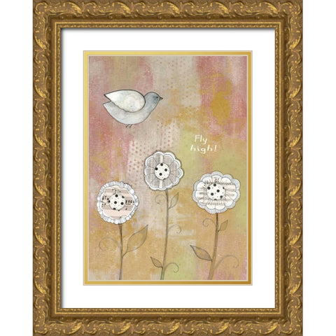 Fly High Gold Ornate Wood Framed Art Print with Double Matting by Ogren, Sarah