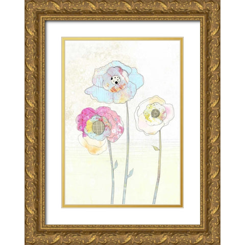 More Flowers Gold Ornate Wood Framed Art Print with Double Matting by Ogren, Sarah