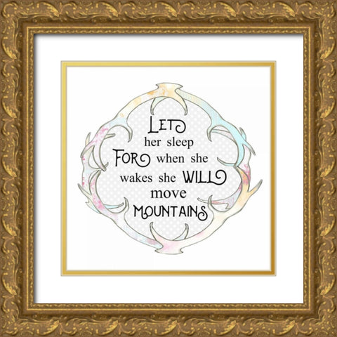 Move Mountains Gold Ornate Wood Framed Art Print with Double Matting by Ogren, Sarah