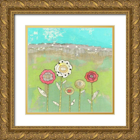 5 More Flowers Gold Ornate Wood Framed Art Print with Double Matting by Ogren, Sarah