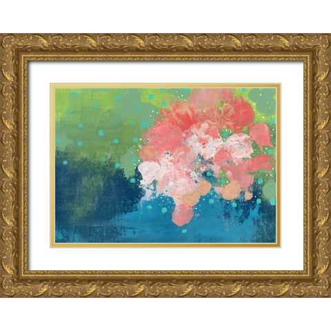 The Bouquet Gold Ornate Wood Framed Art Print with Double Matting by Ogren, Sarah