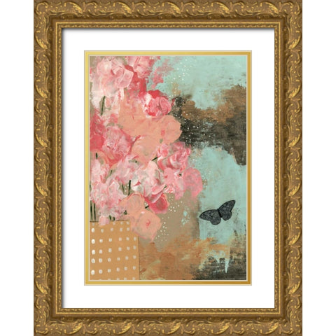 Dramatic Flowers Gold Ornate Wood Framed Art Print with Double Matting by Ogren, Sarah