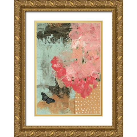 Dramatic Flowers II Gold Ornate Wood Framed Art Print with Double Matting by Ogren, Sarah