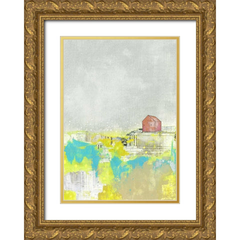 The Barn II Gold Ornate Wood Framed Art Print with Double Matting by Ogren, Sarah