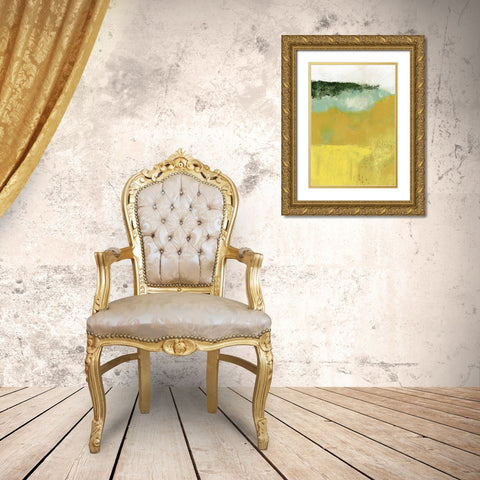 The Yellow Field II Gold Ornate Wood Framed Art Print with Double Matting by Ogren, Sarah