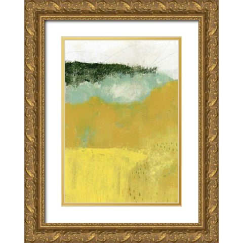 The Yellow Field II Gold Ornate Wood Framed Art Print with Double Matting by Ogren, Sarah