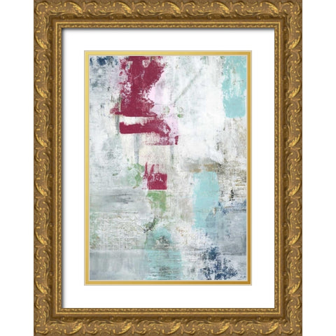 Raspberry Patch Gold Ornate Wood Framed Art Print with Double Matting by Ogren, Sarah