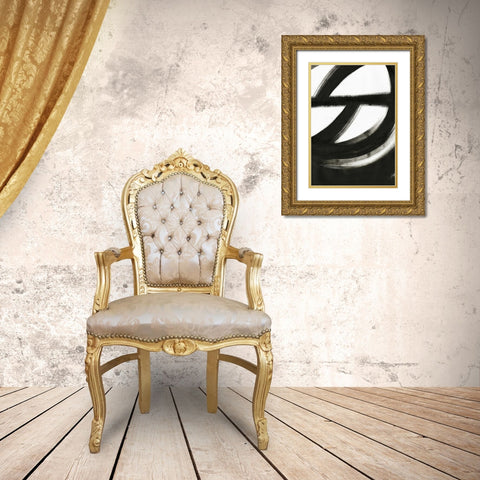 Black and White Gold Ornate Wood Framed Art Print with Double Matting by Ogren, Sarah