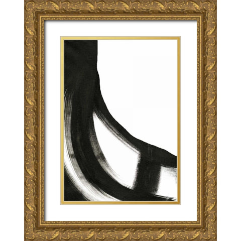 Black and White II Gold Ornate Wood Framed Art Print with Double Matting by Ogren, Sarah