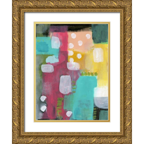 The Dots Dont Connect Gold Ornate Wood Framed Art Print with Double Matting by Ogren, Sarah