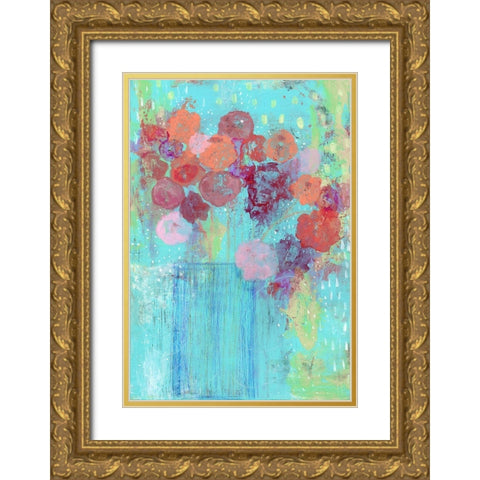 The Blue Vase Gold Ornate Wood Framed Art Print with Double Matting by Ogren, Sarah