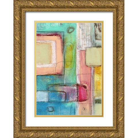 The Pink Crayon Gold Ornate Wood Framed Art Print with Double Matting by Ogren, Sarah