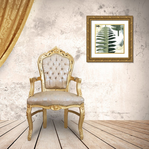 Palms II Gold Ornate Wood Framed Art Print with Double Matting by Ogren, Sarah