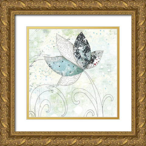 Zen Floral I Gold Ornate Wood Framed Art Print with Double Matting by Ogren, Sarah