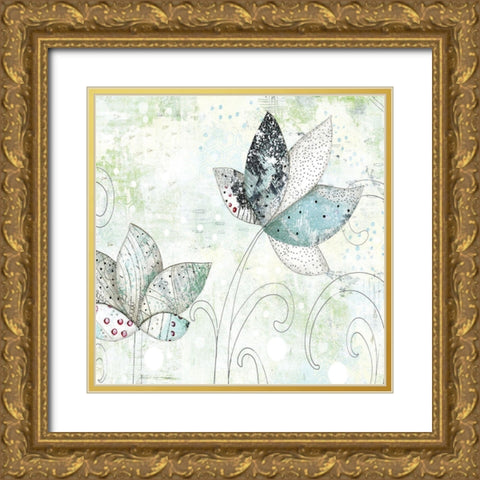 Zen Floral II Gold Ornate Wood Framed Art Print with Double Matting by Ogren, Sarah