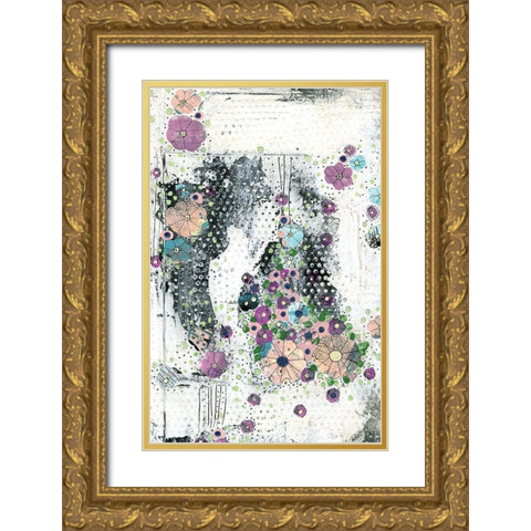 Floral Abstract I Gold Ornate Wood Framed Art Print with Double Matting by Ogren, Sarah