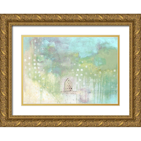House by the Pond Gold Ornate Wood Framed Art Print with Double Matting by Ogren, Sarah