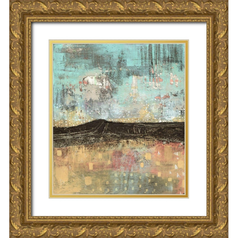 Abstracted Landscape Gold Ornate Wood Framed Art Print with Double Matting by Ogren, Sarah
