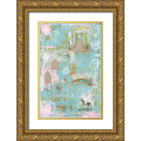 Horse II Gold Ornate Wood Framed Art Print with Double Matting by Ogren, Sarah