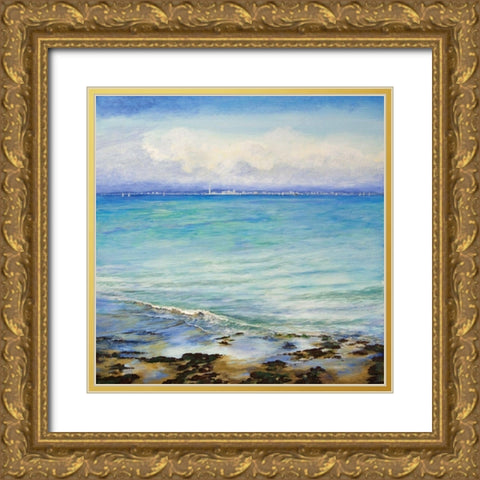 Across the Water Gold Ornate Wood Framed Art Print with Double Matting by Francis, Sandra