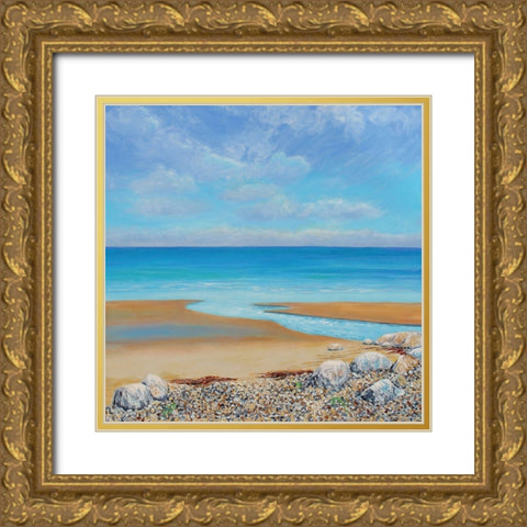 Down to the Sea Gold Ornate Wood Framed Art Print with Double Matting by Francis, Sandra
