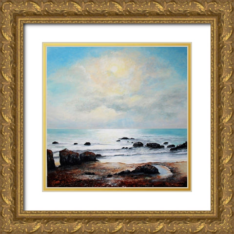 Early Morning Sun Gold Ornate Wood Framed Art Print with Double Matting by Francis, Sandra