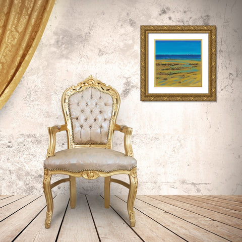Coastal Colour Strip I Gold Ornate Wood Framed Art Print with Double Matting by Francis, Sandra