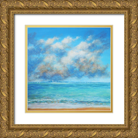 Cloud Colors Gold Ornate Wood Framed Art Print with Double Matting by Francis, Sandra