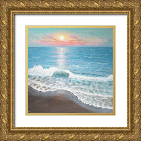 Sunrise Gold Ornate Wood Framed Art Print with Double Matting by Francis, Sandra