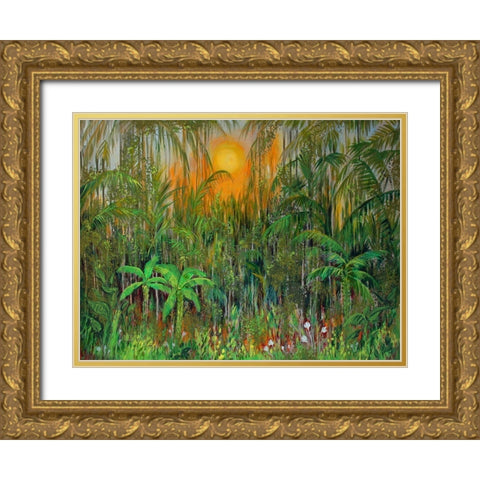 Jungle Gold Ornate Wood Framed Art Print with Double Matting by Francis, Sandra