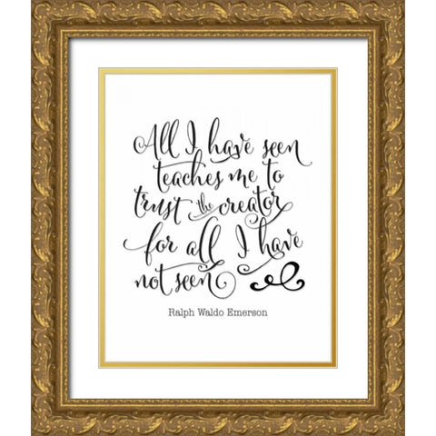 All I Have Seen Gold Ornate Wood Framed Art Print with Double Matting by Moss, Tara