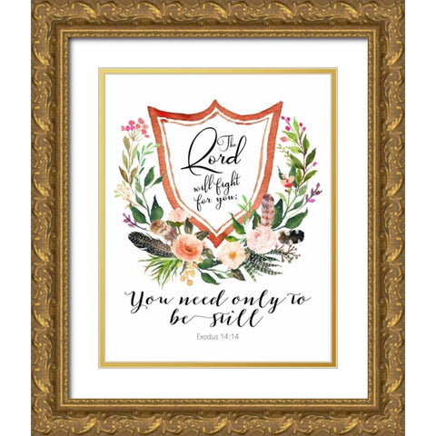 Exodus 14 Gold Ornate Wood Framed Art Print with Double Matting by Moss, Tara
