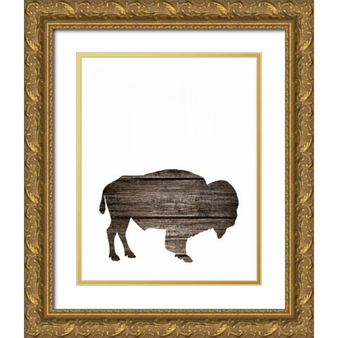 Wood Buffalo Gold Ornate Wood Framed Art Print with Double Matting by Moss, Tara